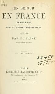 Tapa de Un séjour en France de 1792 à 1795
