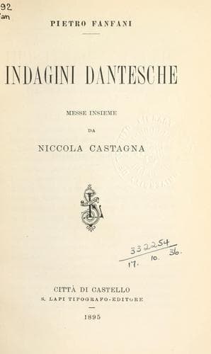 Tapa de Indagini dantesche