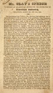 Tapa de Mr. Clay's speech in support of an American system for the protection of American industry, delivered March 30th and 31st, 1824