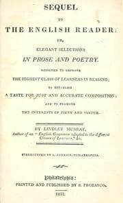 Tapa de Sequel to the English reader, or, Elegant selections in prose and poetry