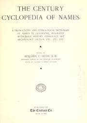 Tapa de The Century cyclopedia of names
