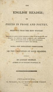 Tapa de The English reader, or, Pieces in prose and poetry