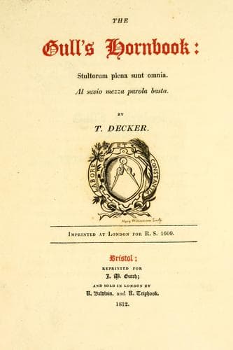 Tapa de The gull's hornbook