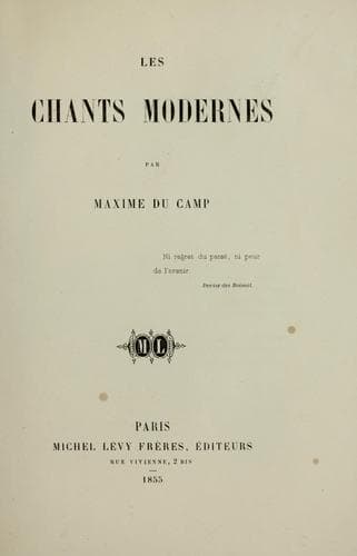 Tapa de Les chants modernes