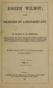 Tapa de Joseph Wilmot, or, The memoirs of a man-servant