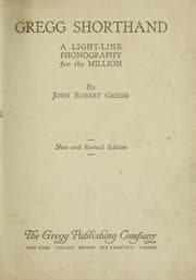 Tapa de Gregg's shorthand. A light-line phonography for the million