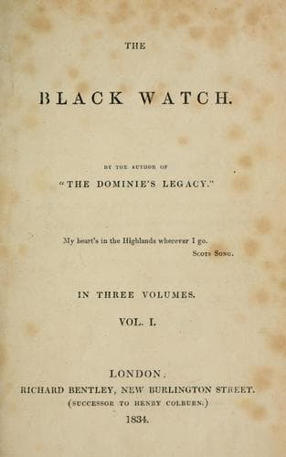 Tapa de The black watch