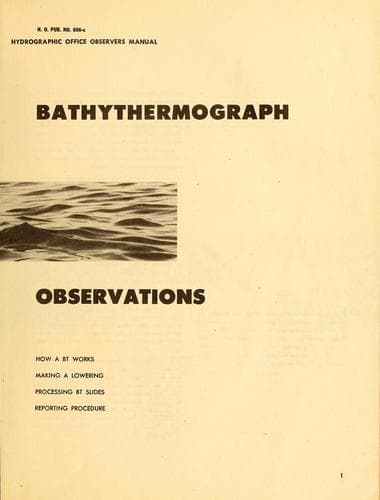 Tapa de Bathythermograph observations