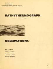 Tapa de Bathythermograph observations