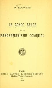 Tapa de Le Congo Belge et le pangermanisme colonial