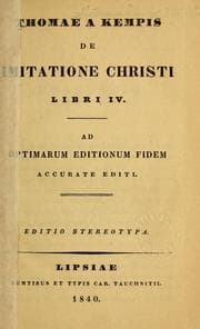 Tapa de Thomae à Kempis De imitatione Christi libri IV