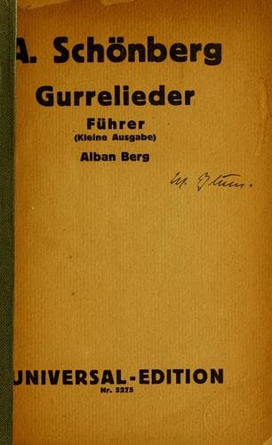 Tapa de Arnold Schönberg: Gurrelieder