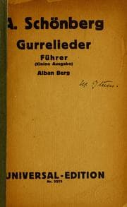 Tapa de Arnold Schönberg: Gurrelieder