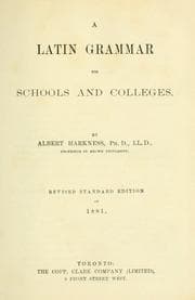 Tapa de A Latin Grammar for Schools and Colleges