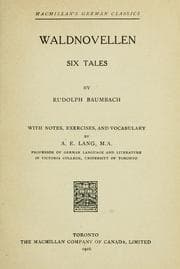 Tapa de Waldnovellen Six Tales / with notes, exercises and vocabulary by A.E. Lang
