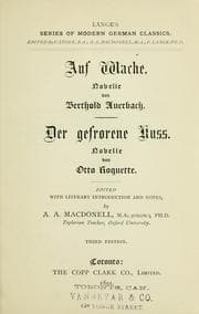 Tapa de Auf Wache and Der gefrorene Kuss / edited by A.A. McDonell