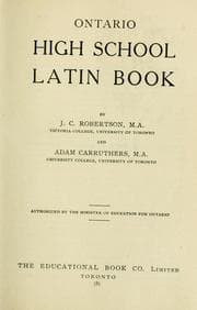 Tapa de Ontario High School Latin Book