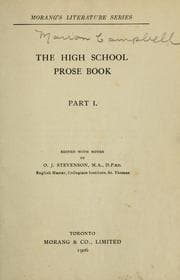 Tapa de The high school prose book part I