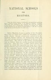 Tapa de National schools for Manitoba