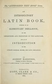 Tapa de An Introductory Latin Book, Intended as an Elementary Drill-Book on the Inflections and Principles of the Language, and as an Introduction to the Author's Grammar, Reader and Latin Composition