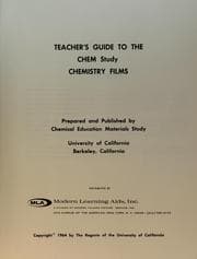 Tapa de Teacher's guide to the CHEM Study Chemistry films