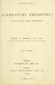 Tapa de Lessons in elementary chemistry; inorganic and organic