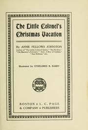 Tapa de The Little Colonel's Christmas vacation