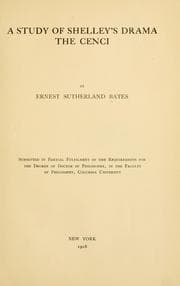 Tapa de A study of Shelley's drama, The Cenci ...