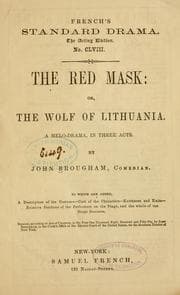 Tapa de The red mask: or, The wolf of Lithuania