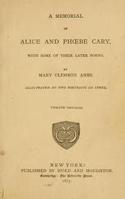Tapa de A memorial of Alice and Phbe Cary