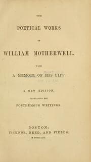 Tapa de The poetical works of William Motherwell