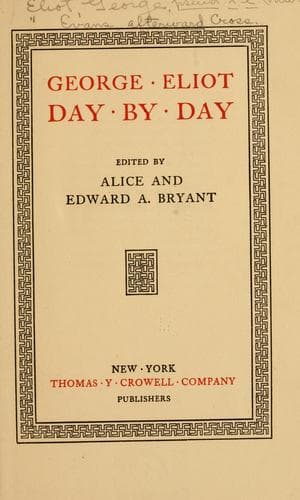Tapa de George Eliot day by day