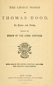 Tapa de The choice works of Thomas Hood, in prose and verse