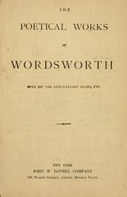 Tapa de The poetical works of Wordsworth, with memoir, explanatory notes, etc
