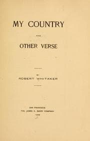 Tapa de My country and other verse ...
