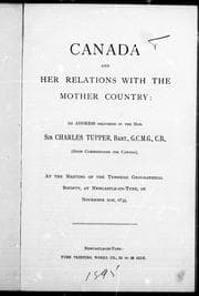 Tapa de Canada and her relations with the mother country