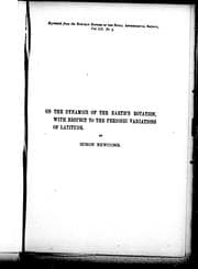Tapa de On the dynamics of the earth's rotation with respect to the periodic variations of latitude
