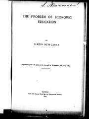 Tapa de The problem of economic education