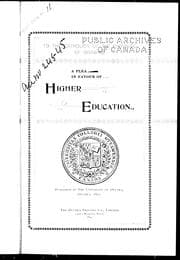 Tapa de To the Catholics of the province of Ontario, a plea in favour of higher education