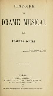 Tapa de Histoire du drame musical