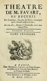 Tapa de Theatre de Favart