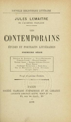 Tapa de Les contemporains