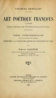 Tapa de Art poétique françoys (1548)