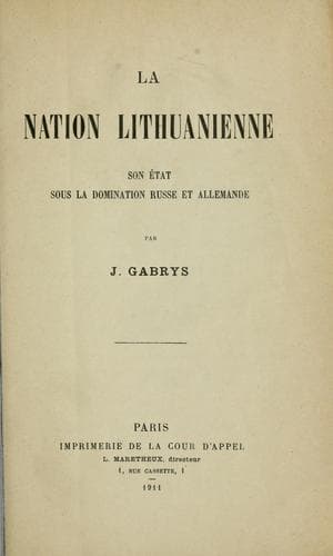 Tapa de La nation lithuanienne