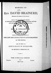 Tapa de Memoirs of Rev. David Brainerd, missionary to the Indians of North America