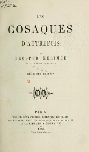 Tapa de Les Cosaques d'autrefois