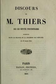 Tapa de Discours sur les députés fonctionnaires proncé dans la séance de la Chambre des députés du 17 mars 1846