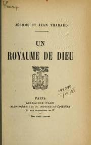 Tapa de Un royaume de Dieu