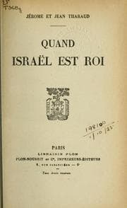 Tapa de Quand Israël est roi