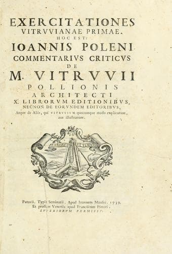 Tapa de Exercitationes Vitruvianae primae[-tertiae] ...